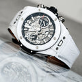 Bespoke Watch Strap in White Crocodile