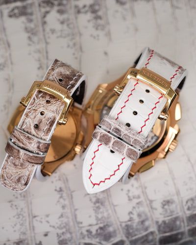 Bespoke Watch Strap in Natural Himalayan Crocodile