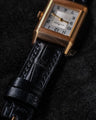 Bespoke Watch Strap In Black Crocodile