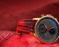 Bespoke Watch Strap in Red Himalayan Crocodile