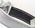 Bespoke Watch Strap in White Crocodile