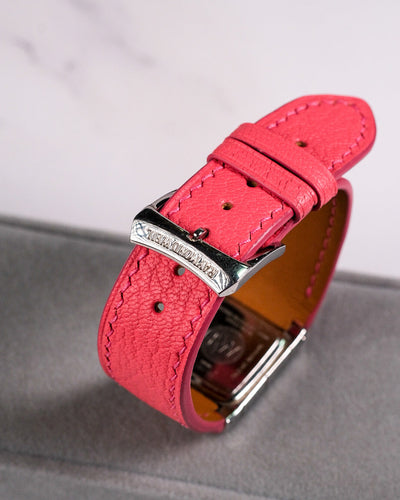 Bespoke Watch Strap in Sakura Pink Chèvre