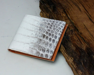 Bespoke Bifold Wallet in Natural Himalayan Crocodile