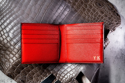 Bespoke Bifold Wallet in Black Crocodile Leather