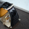 Bespoke Watch Strap in Black Crocodile