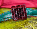Bespoke Watch Strap in Emerald Green Crocodile