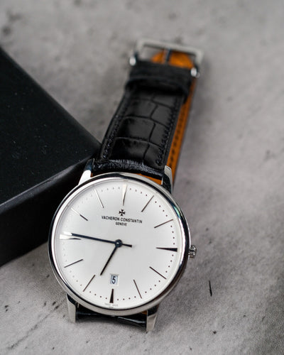 Bespoke Watch Strap in Black Crocodile
