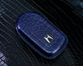 Bespoke Key Fob Cover in Electric Blue Crocodile