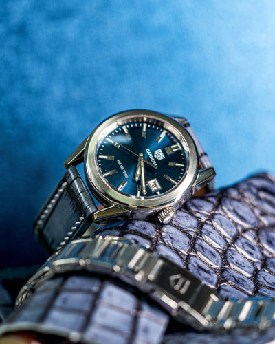Bespoke Watch Strap in Grey Rubbed Off Crocodile
