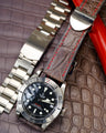 Bespoke Watch Strap in Grey Himalayan Crocodile