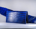 Bespoke Long Wallet in 2 Tone Electric Blue Crocodile