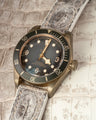 Bespoke Watch Strap in Natural Himalayan Crocodile