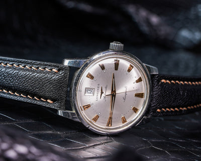 Bespoke Watch Strap in Black Chèvre