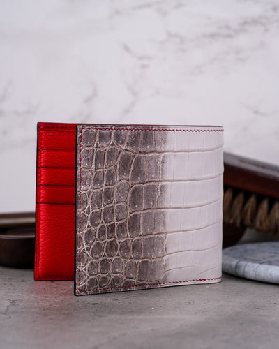 Bespoke Bifold Wallet in Natural Himalayan Crocodile