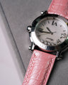Bespoke Watch Strap in Baby Pink Crocodile