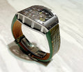 Bespoke Watch Strap In Juniper Green Alligator