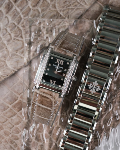 Bespoke Watch Strap in Grey Himalayan Crocodile