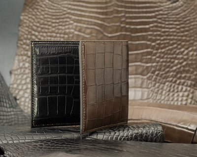Bespoke Bifold Wallet in Juniper Green Alligator
