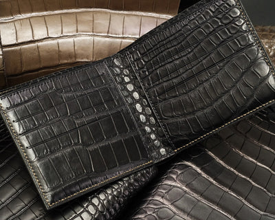 Bespoke Bifold Wallet in Juniper Green Alligator