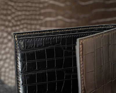 Bespoke Bifold Wallet in Juniper Green Alligator