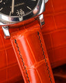 Bespoke Watch Strap in Orange Himalayan Crocodile