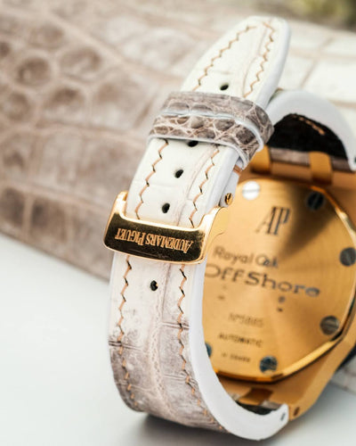 Bespoke Watch Strap in Natural Himalayan Crocodile