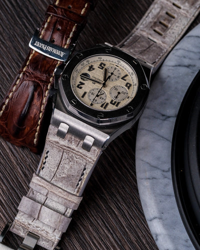Bespoke Watch Strap in Natural Himalayan Crocodile