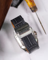 Bespoke Watch Strap in Charcoal Grey Alligator