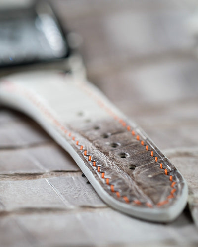 Bespoke Watch Strap in Natural Himalayan Crocodile