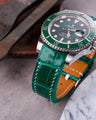 Bespoke Watch Strap in Emerald Green Crocodile