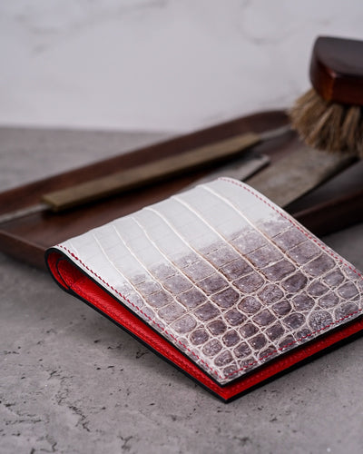Bespoke Bifold Wallet in Natural Himalayan Crocodile