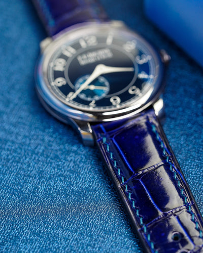 Bespoke Watch Strap in Electric Blue Crocodile