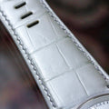 Bespoke Watch Strap in Millennium White Crocodile