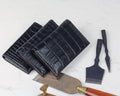 Bespoke Card Holders In Black Crocodile