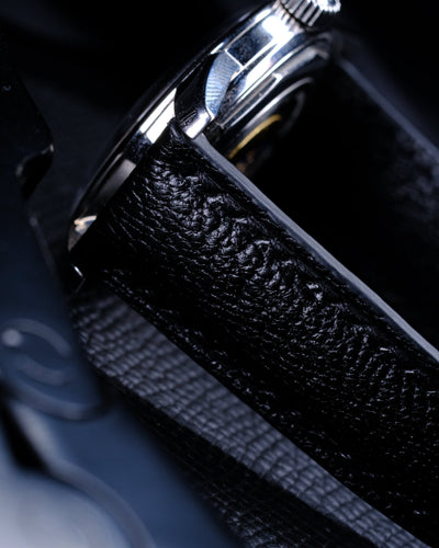 Bespoke Watch Strap in Black Chèvre