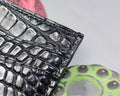 Bespoke Card Holder In Black Crocodile