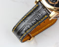 Bespoke Watch Strap in Metallic Black Crocodile