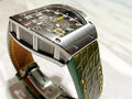 Bespoke Watch Strap In Juniper Green Alligator
