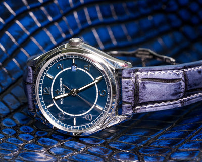 Bespoke Watch Strap in Grey Rubbed Off Crocodile