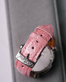 Bespoke Watch Strap in Baby Pink Crocodile