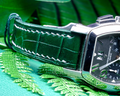 Bespoke Watch Strap in Hunter Green Crocodile
