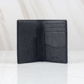 Bespoke Card Holder In Black Chèvre