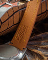 Bespoke Watch Strap in 2 Tone Chestnut Brown Crocodile