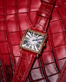 Bespoke Watch Strap in Ferrari Red Crocodile
