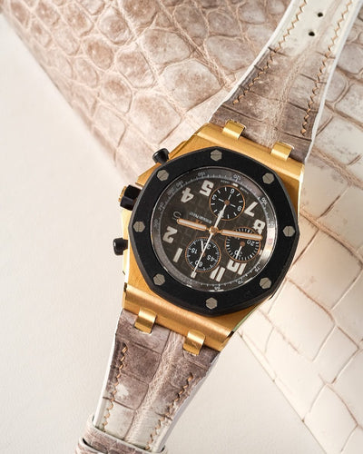 Bespoke Watch Strap in Natural Himalayan Crocodile