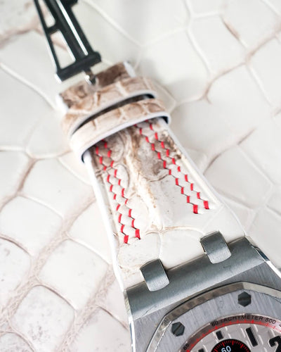Bespoke Watch Strap in Natural Himalayan Crocodile