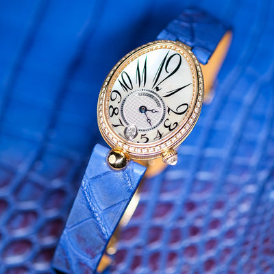 Bespoke Watch Strap in Electric Blue Himalayan Crocodile