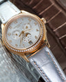 Bespoke Watch Strap in Metallic Silver Alligator