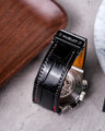 Bespoke Watch Strap in Black Crocodile
