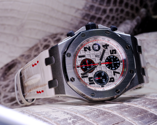 Bespoke Watch Strap in Natural Himalayan Crocodile